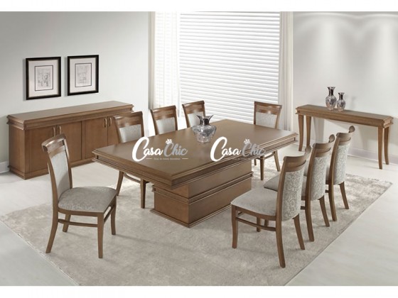 Conjunto Mesa de Jantar Queen com 08 Cadeiras 2.00 x 1.00 Retangular